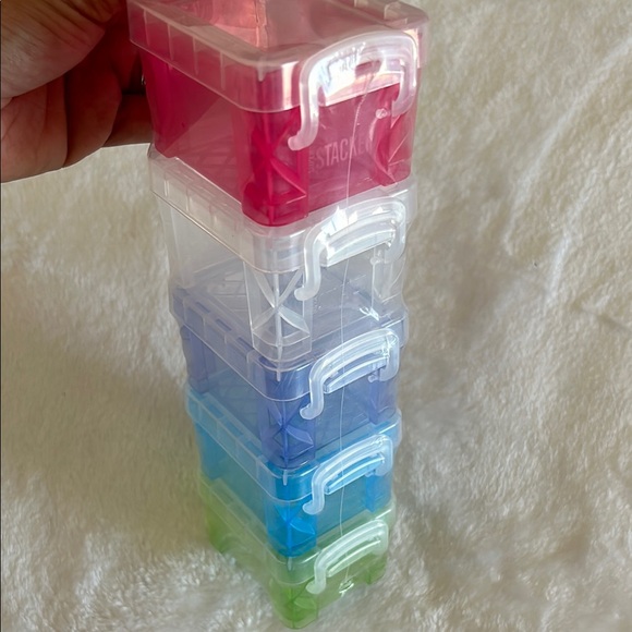 NWT Colorful Stackable Storage Boxes - Picture 3 of 4